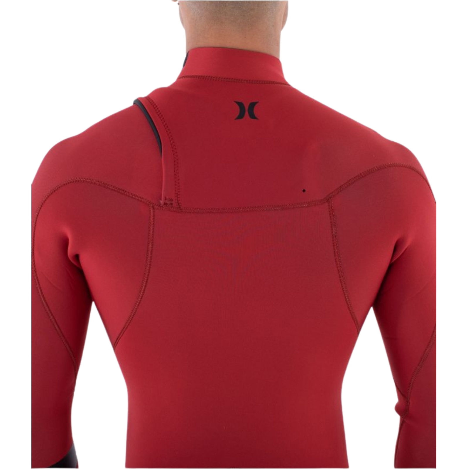 2025 Hurley Heren Air 4/3mm Borst Ritssluiting Wetsuit MFS0013413 - American Beauty